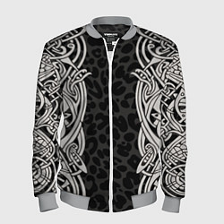 Бомбер мужской Скандинавский кельтский узор, цвет: 3D-меланж