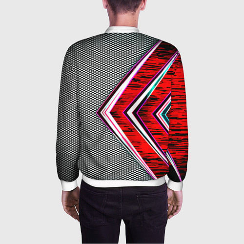 Мужской бомбер Audi sport geometry car / 3D-Белый – фото 4