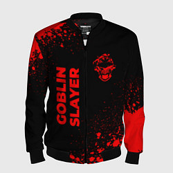Бомбер мужской Goblin Slayer - red gradient вертикально, цвет: 3D-черный