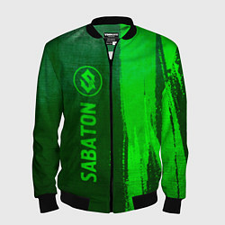 Мужской бомбер Sabaton - green gradient по-вертикали