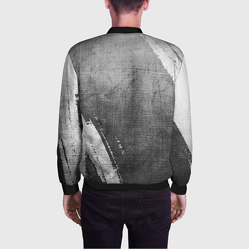 Мужской бомбер Inter - grey gradient вертикально / 3D-Черный – фото 4