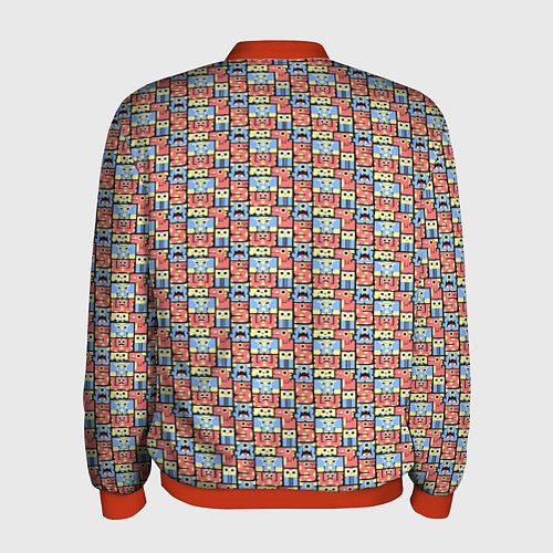 Мужской бомбер Монстры и человечки / 3D-Красный – фото 2