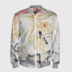 Бомбер мужской Стена с потрескавшейся краской и надписи, цвет: 3D-меланж