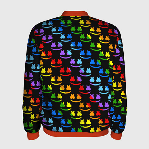 Мужской бомбер Marshmello dj colors / 3D-Красный – фото 2