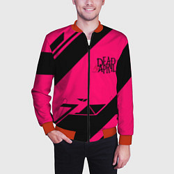 Бомбер мужской Dead by april geometry, цвет: 3D-красный — фото 2