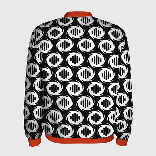 Мужской бомбер Serious Sam logo pattern / 3D-Красный – фото 2