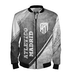 Бомбер мужской Atletico Madrid - grey gradient вертикально, цвет: 3D-черный