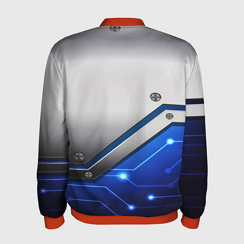 Мужской бомбер BMW geometry nano / 3D-Красный – фото 2