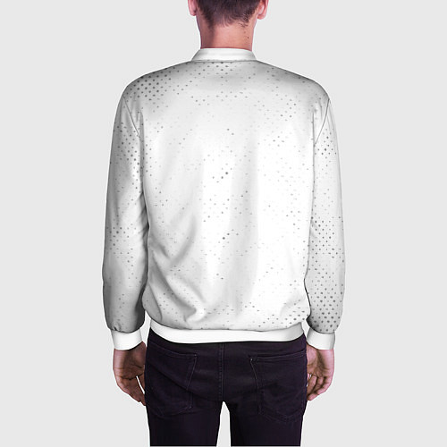 Мужской бомбер Deadlock glitch на светлом фоне по-вертикали / 3D-Белый – фото 4