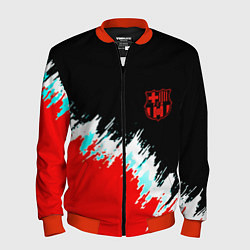 Бомбер мужской Барселона фк краски, цвет: 3D-красный