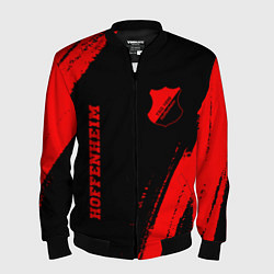 Бомбер мужской Hoffenheim - red gradient вертикально, цвет: 3D-черный
