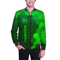 Бомбер мужской Palworld - green gradient по-вертикали, цвет: 3D-черный — фото 2