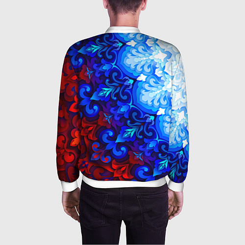 Мужской бомбер Душа моя Россия 2 / 3D-Белый – фото 4