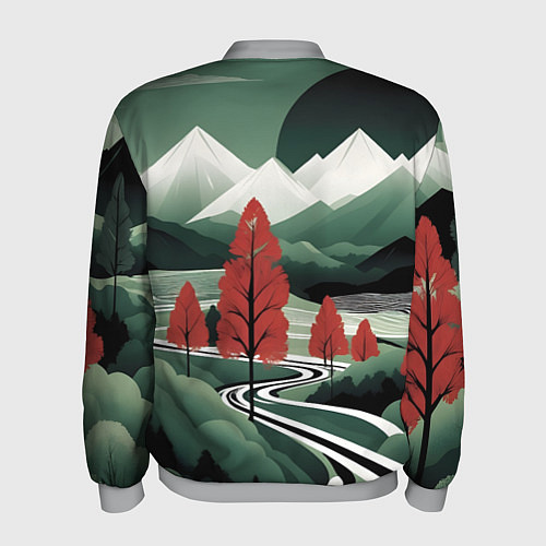 Мужской бомбер Дорога на природу / 3D-Меланж – фото 2