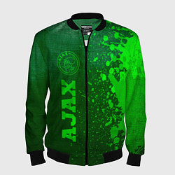 Бомбер мужской Ajax - green gradient по-вертикали, цвет: 3D-черный