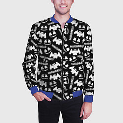 Бомбер мужской Marshmello pattern music, цвет: 3D-синий — фото 2