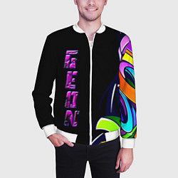 Бомбер мужской Geon Enduro graffitti, цвет: 3D-белый — фото 2