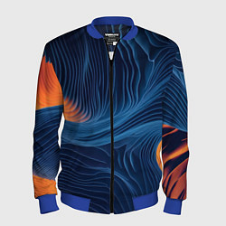 Бомбер мужской Абстрактная иллюзия, цвет: 3D-синий