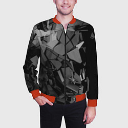 Бомбер мужской Битое стекло, цвет: 3D-красный — фото 2
