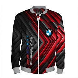 Бомбер мужской BMW geometry stripes red, цвет: 3D-меланж