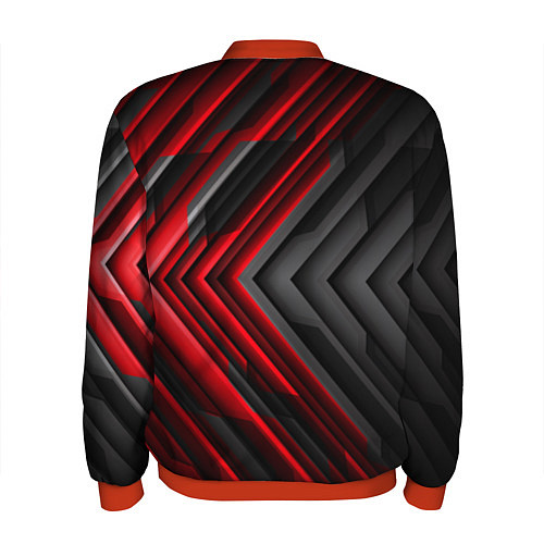 Мужской бомбер BMW geometry stripes red / 3D-Красный – фото 2