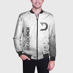 Бомбер мужской Deadlock - white gradient вертикально, цвет: 3D-черный — фото 2