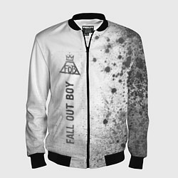 Мужской бомбер Fall Out Boy - white gradient по-вертикали
