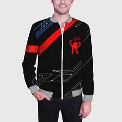 Бомбер мужской Ъуъ Съука sport geometry, цвет: 3D-меланж — фото 2