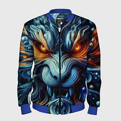 Мужской бомбер Морда свирепого льва - ирезуми