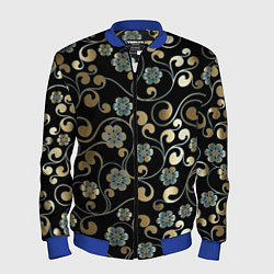 Бомбер мужской Цветочная богема, цвет: 3D-синий