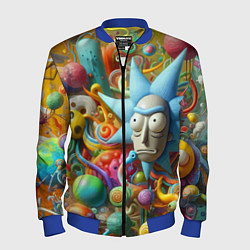 Мужской бомбер Рик Санчес - абстракция