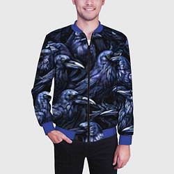 Бомбер мужской Черные вороны, цвет: 3D-синий — фото 2