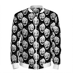 Бомбер мужской Funny terrifier clown Art, цвет: 3D-белый