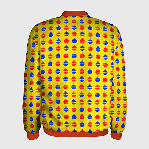 Мужской бомбер Яркие шары / 3D-Красный – фото 2