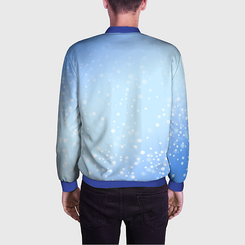 Мужской бомбер Змеи к нам приходят 2025 / 3D-Синий – фото 4