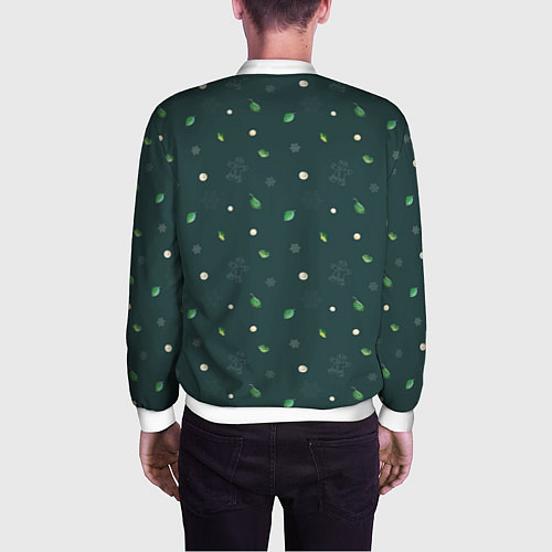 Мужской бомбер Пряничный человечек / 3D-Белый – фото 4