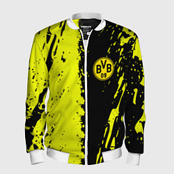 Бомбер мужской Borussia краски текстура, цвет: 3D-белый