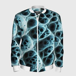 Бомбер мужской Белая пористая структура, цвет: 3D-белый