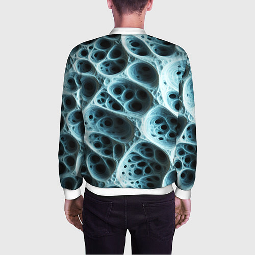 Мужской бомбер Белая пористая структура / 3D-Белый – фото 4