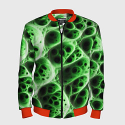 Бомбер мужской Зелёная пористая структура, цвет: 3D-красный
