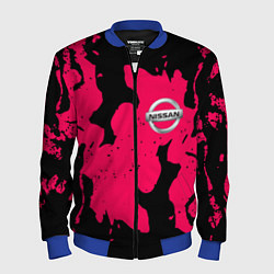 Бомбер мужской Nissan fire pink, цвет: 3D-синий