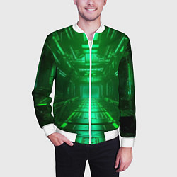 Бомбер мужской Зелёный коридор, цвет: 3D-белый — фото 2