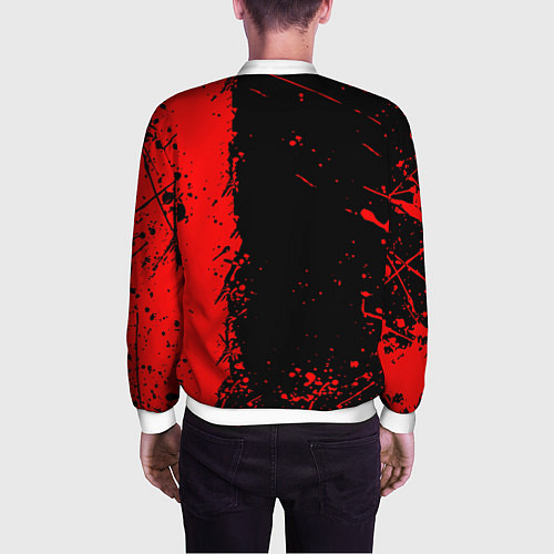 Мужской бомбер Linkin park краски всплеск текстура / 3D-Белый – фото 4