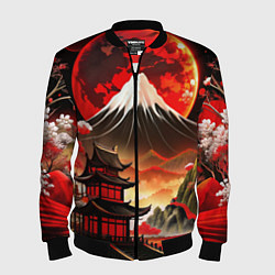 Мужской бомбер Коллаж Японской природы