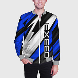 Бомбер мужской Exeed - blue sport, цвет: 3D-меланж — фото 2
