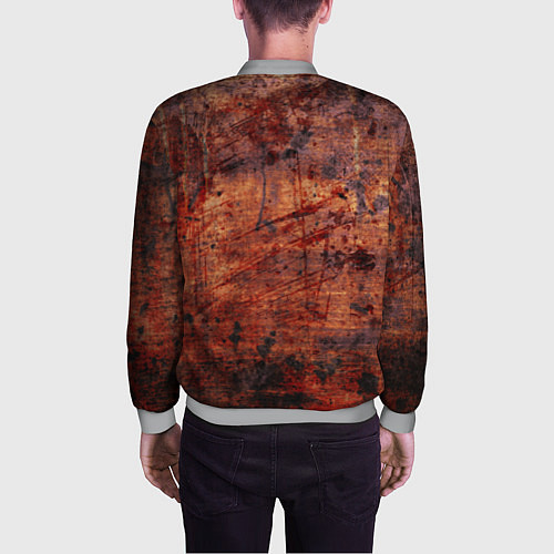 Мужской бомбер Абстракция - rusty mood / 3D-Меланж – фото 4