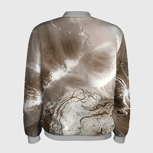 Мужской бомбер Песок и вода / 3D-Меланж – фото 2