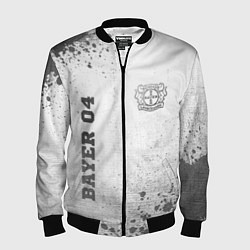 Мужской бомбер Bayer 04 - white gradient вертикально