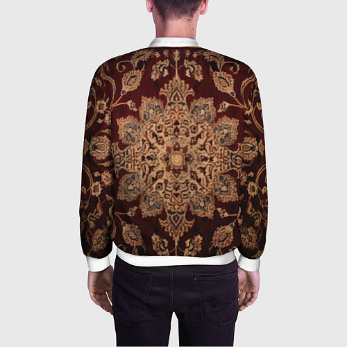 Мужской бомбер Симметричный узор / 3D-Белый – фото 4