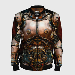 Бомбер мужской Рыцарские доспехи фэнтези Стимпанк, цвет: 3D-черный